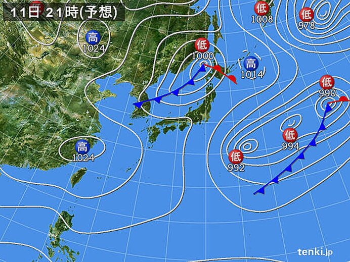 広く日差し　北陸も貴重な晴天