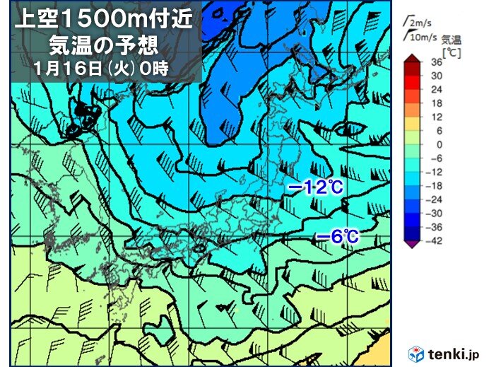 15日～16日頃　強烈な寒気　日本海側は大雪や猛ふぶきの恐れ　被災地も警戒を