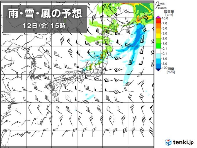 北日本の日本海側は雪や風強まる