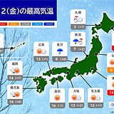 12日の全国　北日本で荒れ模様　日本海側で雪やふぶきに注意