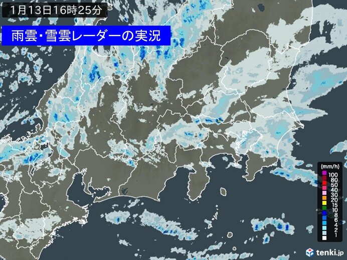 水戸で初雪