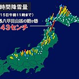 青森は半日で40センチ以上の雪　明日16日にかけて北海道、東北、北陸は大雪に警戒