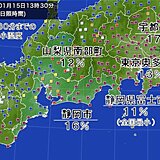 空気カラカラ　東京、栃木、静岡、山梨では最小湿度が10パーセント台　火の元に注意