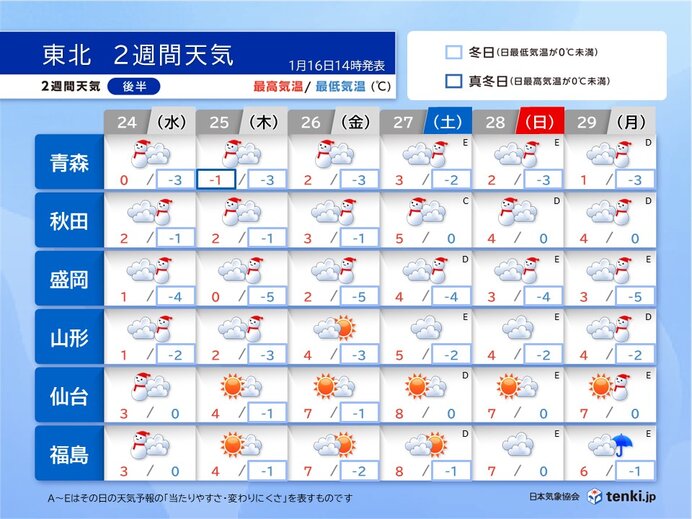 【後半】24日(水)～25日(木)　日本海側の山沿いを中心に大雪の恐れ