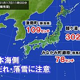 今日17日　暖気流入で気温上昇　なだれや落雪に注意