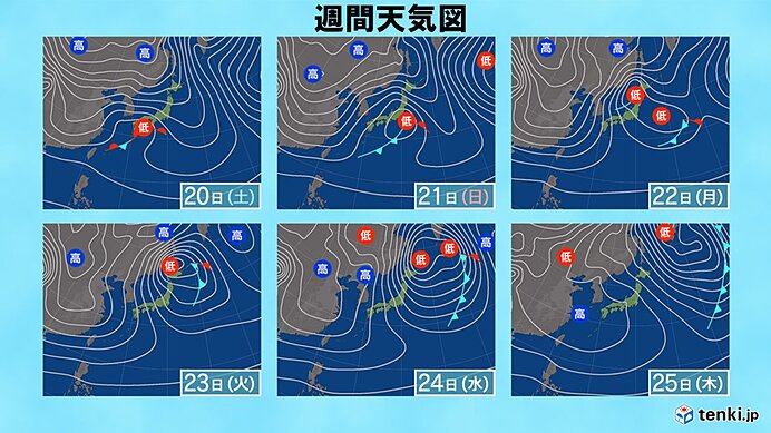 23日(火)頃から強い寒気　日本海側で降雪量が多くなる可能性