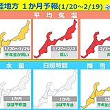 北陸の1か月予報　暖冬傾向続くも24日頃は強烈寒気が南下か　短時間強雪のおそれ