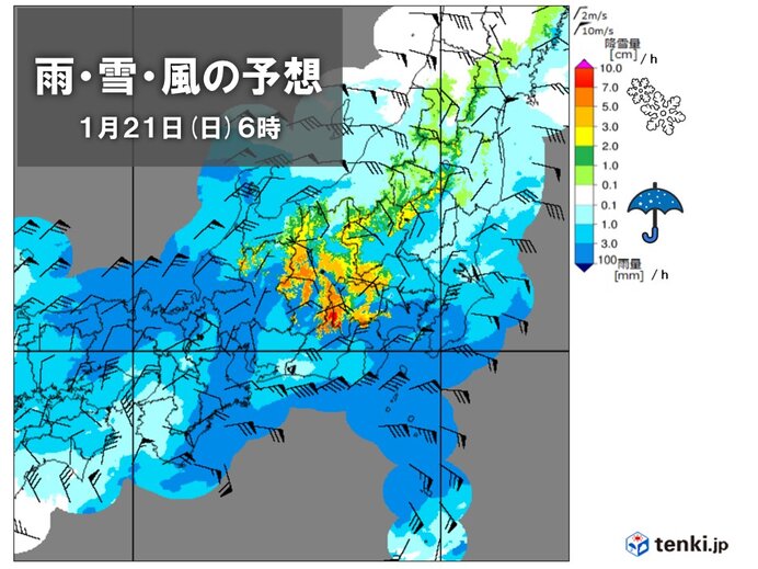 土曜～日曜　関東甲信　山沿いを中心に警報級の大雪の恐れ　東京都心は雨の可能性高い