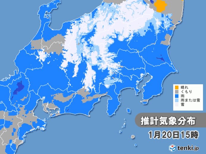 今夜～明日21日朝 関東山間部は警報級の大雪の恐れ 峠越えの車ノーマル 