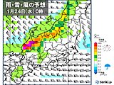 北陸　今日21日は広く雨　23日から25日頃は大雪のおそれ　家屋の倒壊などに注意