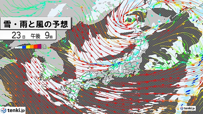 23日(火)～29日(月)　週前半　今季最強寒波が居座る