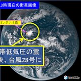 南に台風のたまご、熱帯低気圧　28号に?