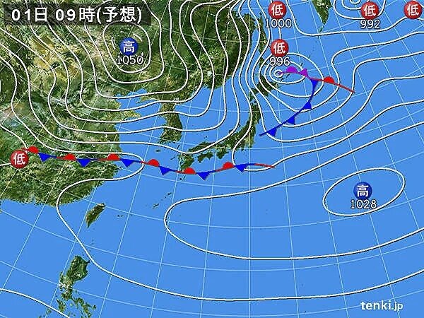 明日31日は所々で雨　2月1日は北部を中心に断続的に雨