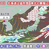 2月スタートは風強まる　北海道は猛吹雪に警戒