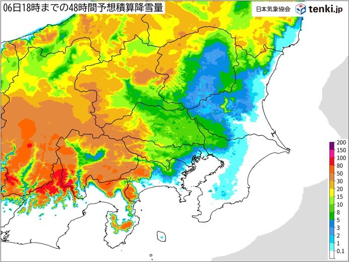 東京23区でも積雪の見込み