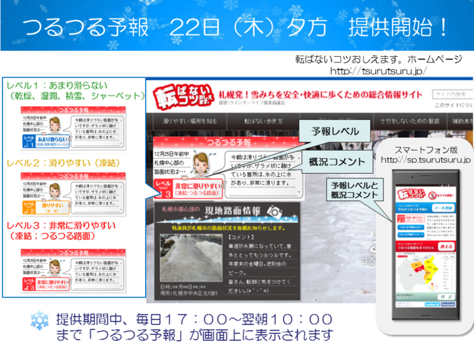 北海道 今年も つるつる予報 R 開始 日直予報士 18年11月22日 日本気象協会 Tenki Jp