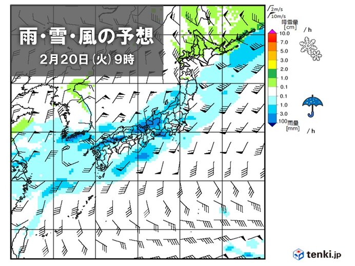 来週は前線停滞　広範囲で雨　2月としては雨量が多くなる恐れ　春本番のち冬の寒さ