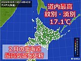 北海道　2月の最高気温を更新　しかし明後日からは冬に逆戻りで厳しい寒さに