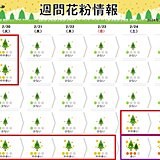 明日20日は雨マークでも油断大敵　九州、関東、東北で花粉が「やや多い」所も