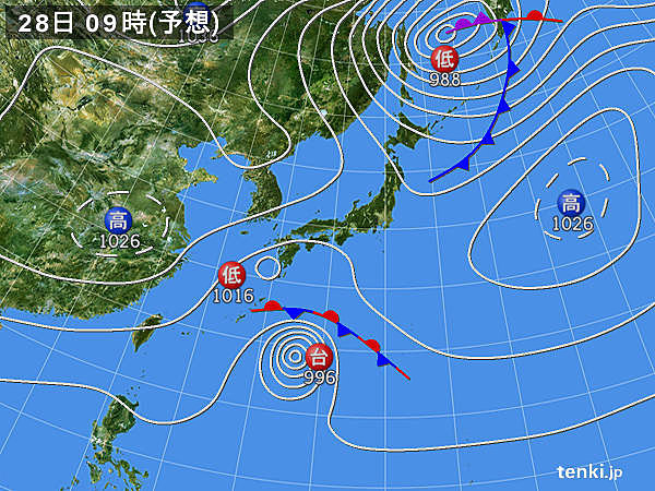 あさって以降の天気　再び寒気が流れ込む