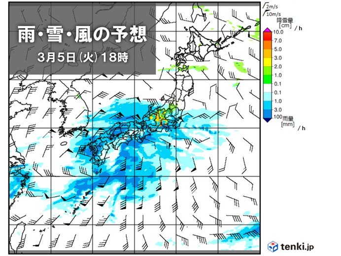 強雨エリアは東へ拡大