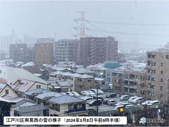 東京23区でもうっすら積雪に　横浜やさいたまも1センチ以上の積雪を観測