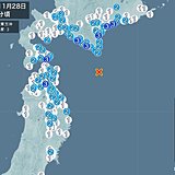 北海道や青森県で震度3　若干の海面変動