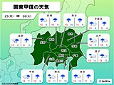 関東　断続的に雨　明日26日は風も強まり荒天に　北部の山では雪　なだれに注意