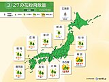 花粉情報　27日以降は東北～東海で大量飛散も　花粉シーズンはいつまで?