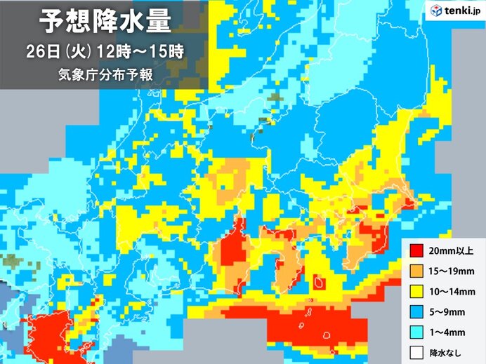 関東は午後が雨風のピーク　東北は雪になる所も
