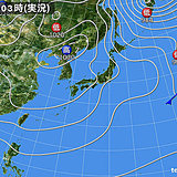 30日も　冬の天気分布　北は吹雪