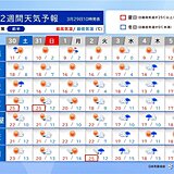 今週末は東京都心などで夏日予想・黄砂飛来　雨でも季節先取りの暖かさ　2週間天気