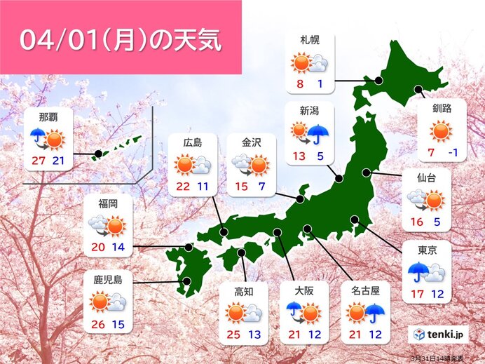 関東の季節外れの暑さは落ち着く