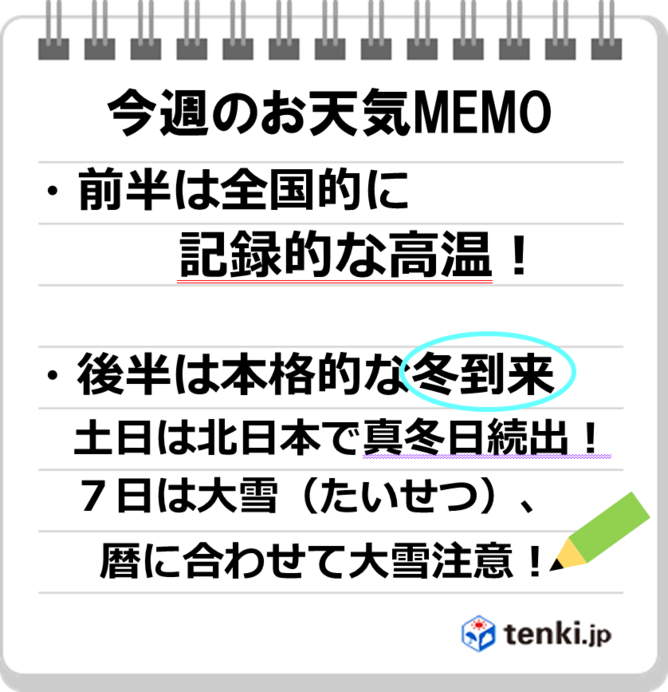 暖かさも寒さも「めったにない」一週間に!