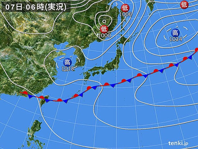 沖縄で激しい雨を観測