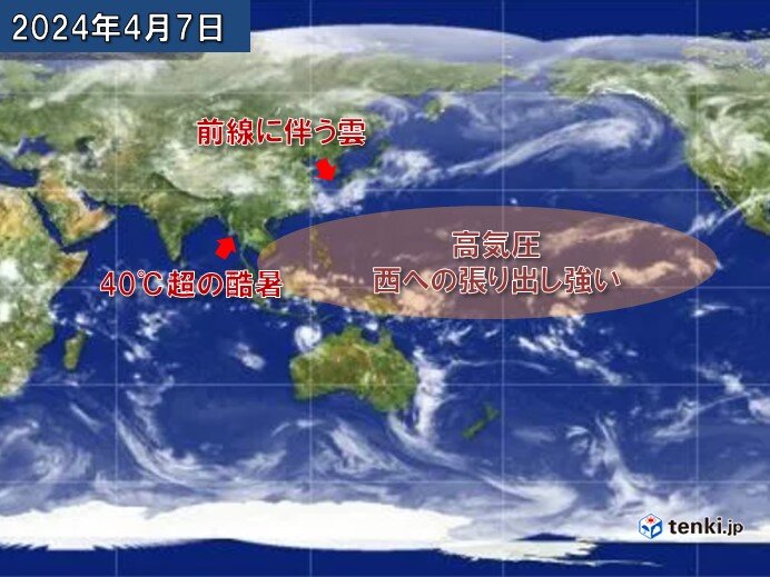 東南アジアで酷暑　日本では明日8日～9日は広く雨
