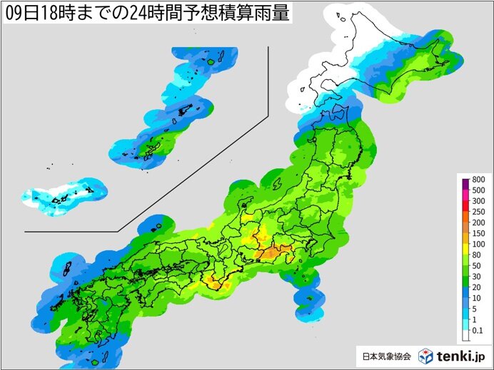 東海や関東　4月1か月分の雨量がザッと降る所も　東北の太平洋側は暴風に警戒