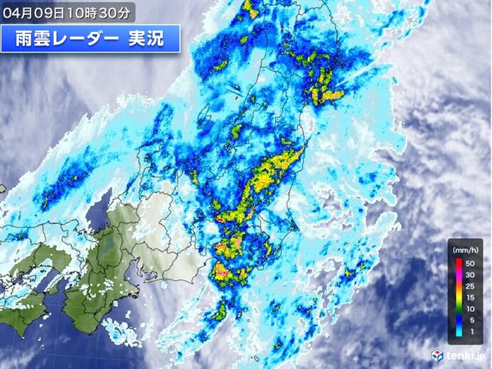 静岡や関東で激しい雨