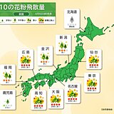 四国～東北の広範囲で花粉「非常に多い」　雨上がりで大量飛散　花粉シーズンあと少し