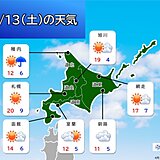 北海道　土日の天気　この週末は季節外れの暖かさに　札幌は20度まで上がる