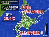 北海道　今年初めての25℃以上　統計史上最も早い夏日観測　熱中症に注意