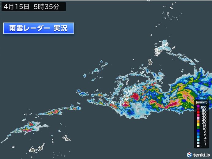 沖縄は大気の状態が非常に不安定