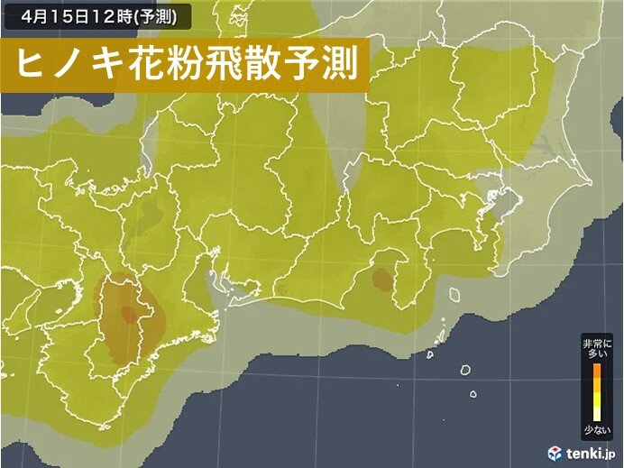 東海地方　花粉飛散量　今週も「多い」または「非常に多い」　飛散終了はいつ頃?