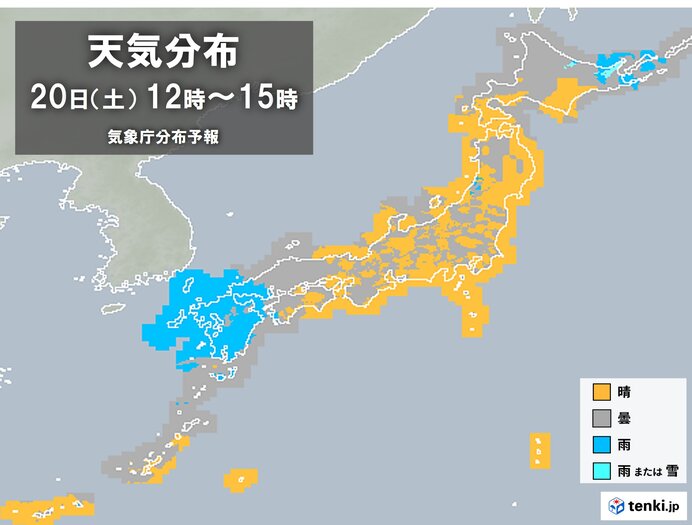 今日20日　西から雨雲　九州は局地的に激しい雨　近畿や東海、関東は夏日地点増加