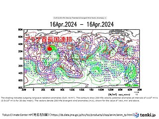 ドバイで大雨　砂漠地帯UAEアラブ首長国連邦でなぜ雨雲が発達したのか?