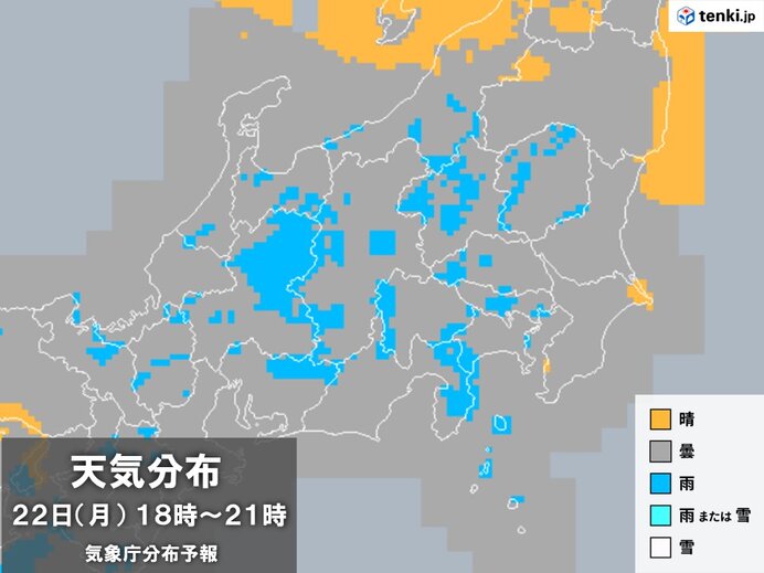 関東　いったん雨が止んでも油断禁物　帰宅時間も所々で雨　気温横ばい上着必須