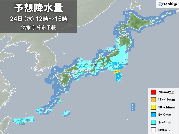 今日の各地の天気　沖縄や四国など局地的に激しい雨や雷雨