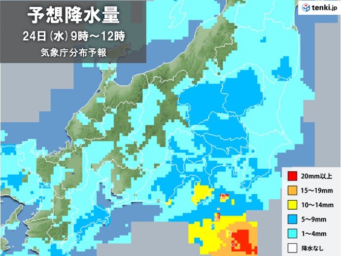 24日の関東は一日雨 雨脚強まる所も 最高気温20℃届かず空気ヒンヤリ ...