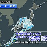 鹿児島や沖縄で1時間に20ミリ以上の土砂降りの雨　未明には激しい雨も