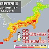 明日は関東甲信を中心に気温急上昇　30度以上の真夏日　ゴールデンウィーク暑さ注意